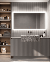 Miroir LED salle de bain retro | LEDIMEX antibuée