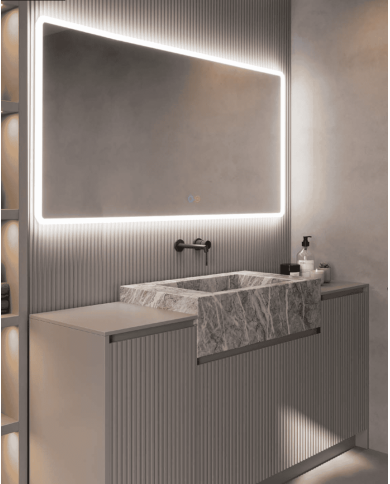 Miroir LED salle de bain retro | LEDIMEX antibuée