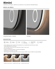 miroir led rimini | 6 finitions élégantes LEDIMEX