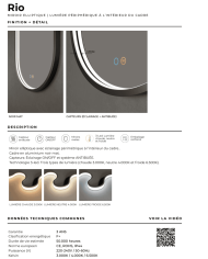Miroir salle de bain LED noir | Rio LEDIMEX 90x50cm