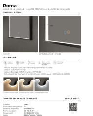 Miroir salle de bain LED noir | Design arche 60x110