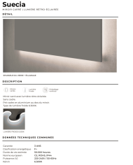 Miroir LED Suecia | Éclairage froid 6500K sans cuivre