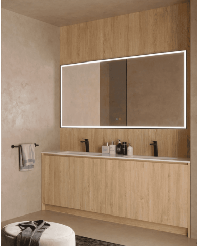 miroir led suisse noir | LEDIMEX éclairage réglable