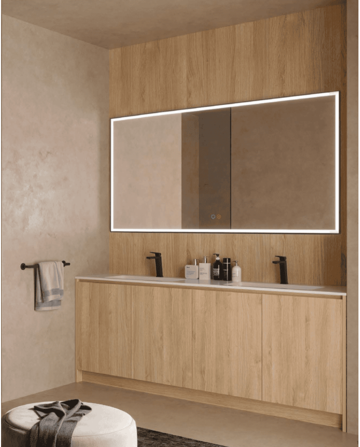 miroir led suisse noir | LEDIMEX éclairage réglable