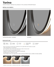 miroir led salle de bain torino | LEDIMEX rétroéclairé
