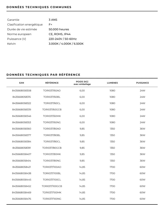 Miroir Torino - LEDIMEX