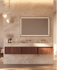 miroir led vienna ledimex | éclairage 3 teintes antibuée