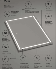Miroir Viena - LEDIMEX