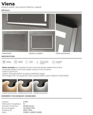 Miroir Viena - LEDIMEX