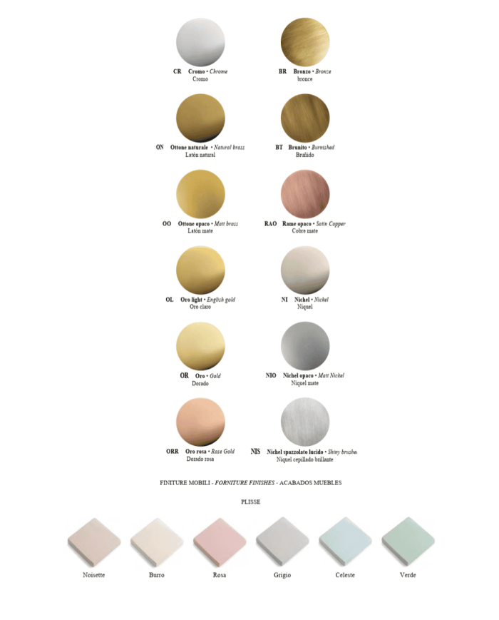 meuble colonne sbordoni plissé | 6 couleurs rétro