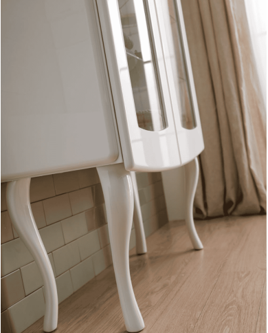 vitrine salle de bain sbordoni | Verre & laqué brillante 80cm