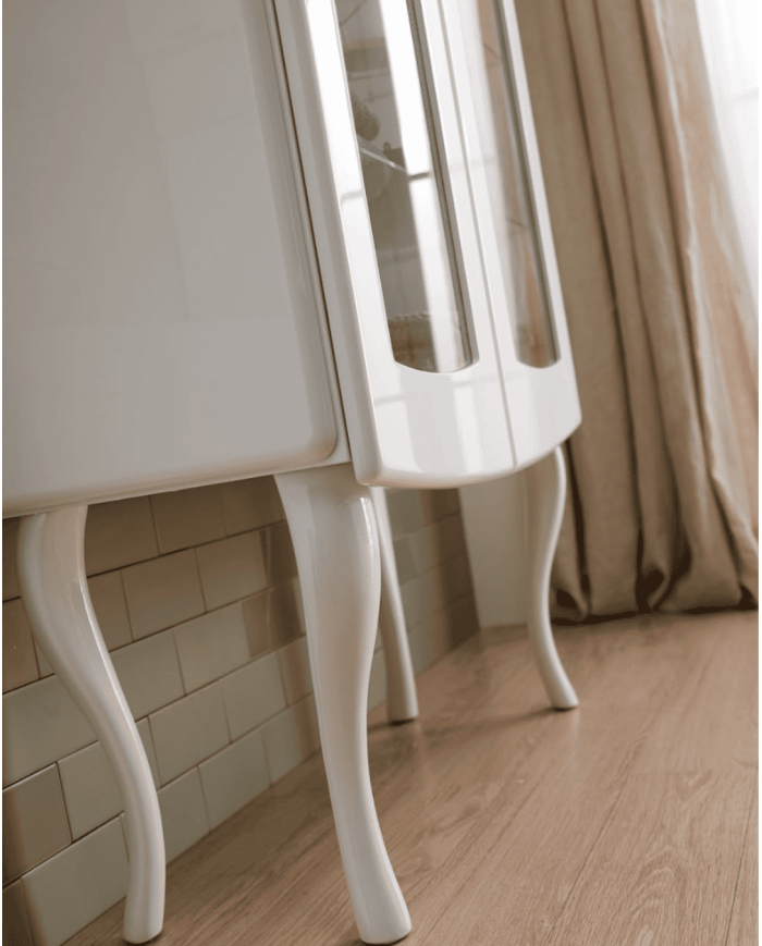 vitrine salle de bain sbordoni | Verre & laqué brillante 80cm
