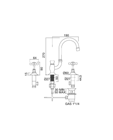 mélangeur bec haut sbordoni | Sbordoni Antica