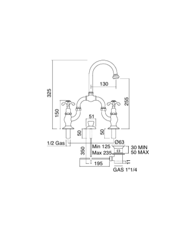 Mélangeur bec haut - Sbordoni