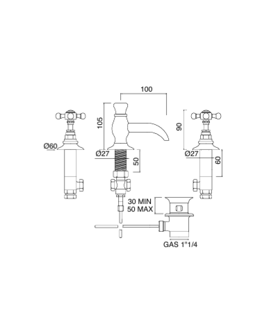 Mélangeur lavabo - Sbordoni