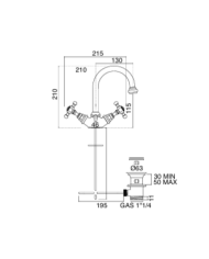 Mélangeur lavabo monotrou - Sbordoni