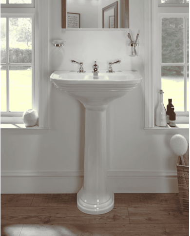 Lavabo Imperial 61 cm | Carlyon rétro blanc