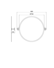 Miroir basculant rond - Sbordoni