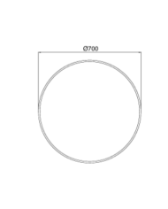 miroir rond sbordoni | Profil laiton 70cm