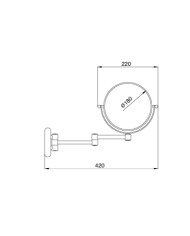 Miroir mural réglable - Sbordoni