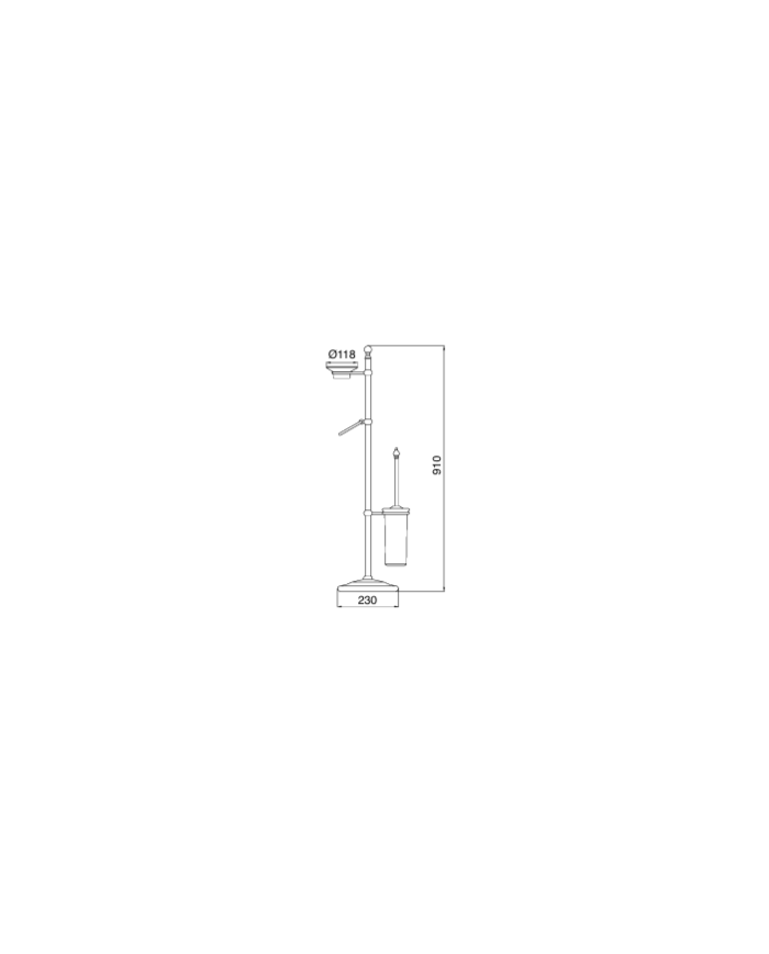 Porte savon/serviettes/balayette - Sbordoni