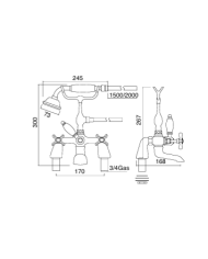 Mélangeur bain/douche  - Sbordoni