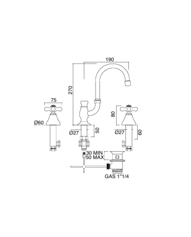 Mélangeur bec haut - Sbordoni