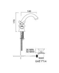 Mélangeur monotrou Etruria - Sbordoni