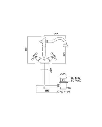 Mélangeur avec vidage Londra - Sbordoni
