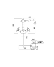 Mélangeur avec vidage Londra - Sbordoni
