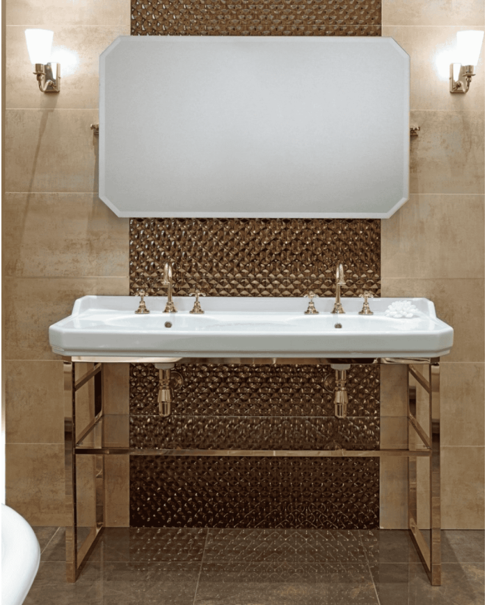 lavabo double sbordoni | Console rétro 135 cm