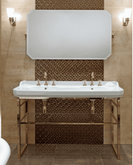 lavabo double sbordoni | Console rétro 135 cm