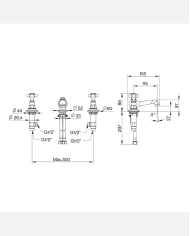 Robinet 3 trous Lamport - Cifial