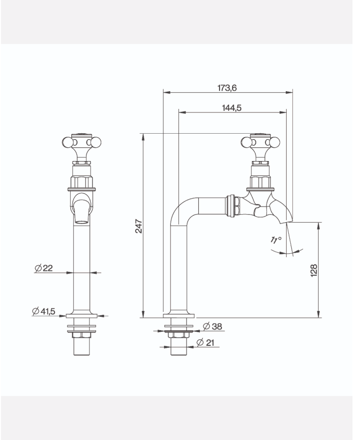 Paire de robinet baignoire Lamport - Cifial