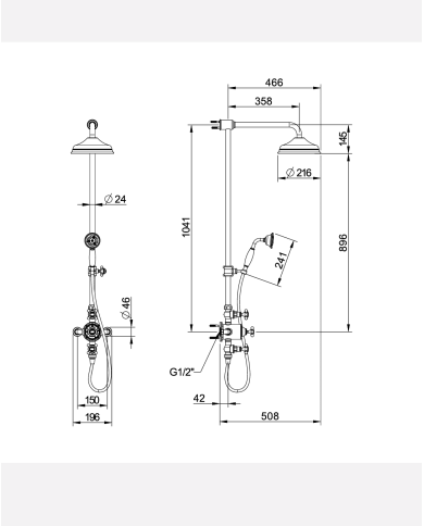 Colonne de douche thermostatique Lamport - Cifial