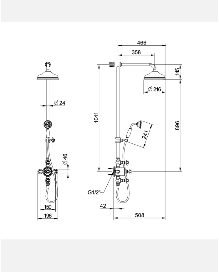 Colonne de douche thermostatique Lamport - Cifial