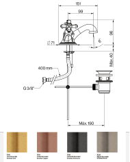 Robinet monobloc lavabo Edwardian - Cifial
