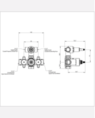 Thermostat mural 2 sorties Edwardian - Cifial