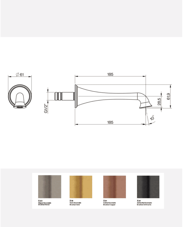 Bec mural Edwardian - Cifial