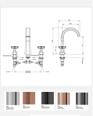mélangeur lavabo 3 trous cifial | Cifial Hexa