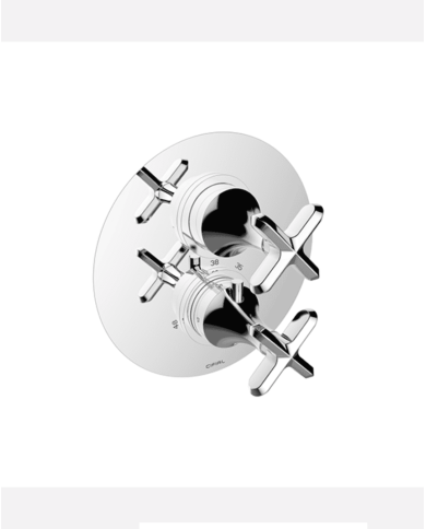 Thermostat mural 2 sorties Hexa - Cifial