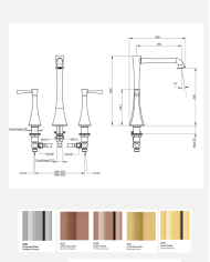 mélangeur lavabo 3 trous cifial | Cifial L-Spout