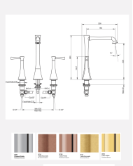 Mélangeur lavabo 3 trous L-Spout - Cifial