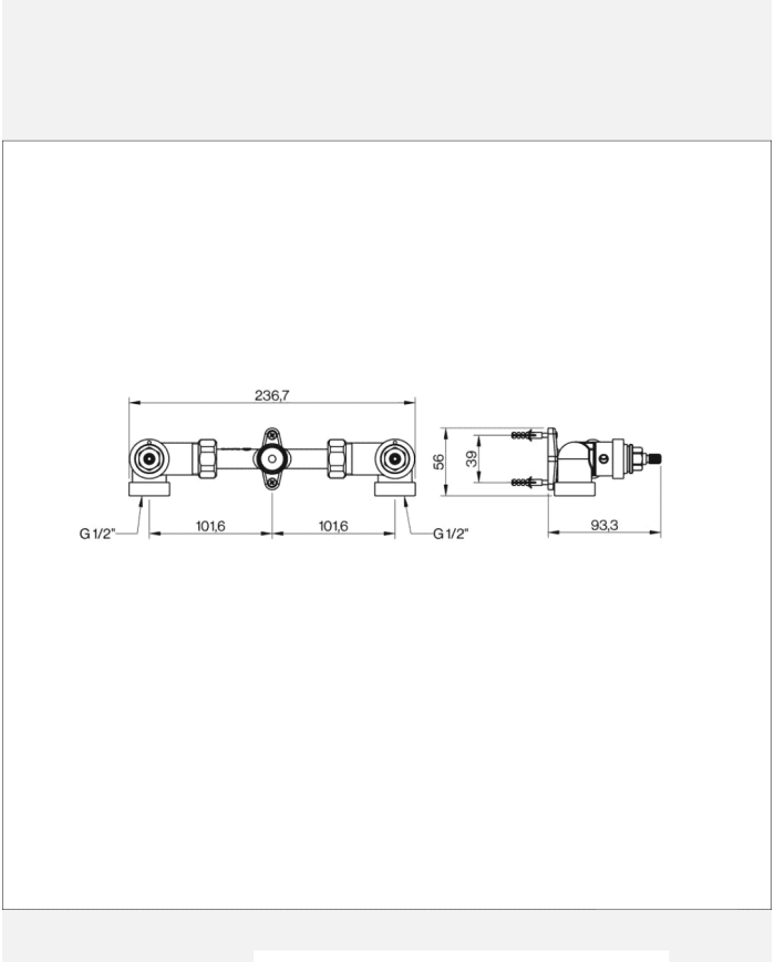 Mélangeur mural 3 trous L-Spout - Cifial