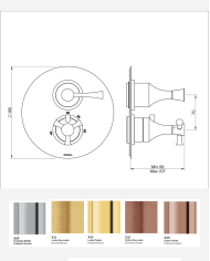 Thermostatique mural 2 sorties L-Spout Cifial