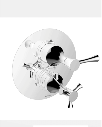 Thermostatique mural 2 sorties L-Spout Cifial