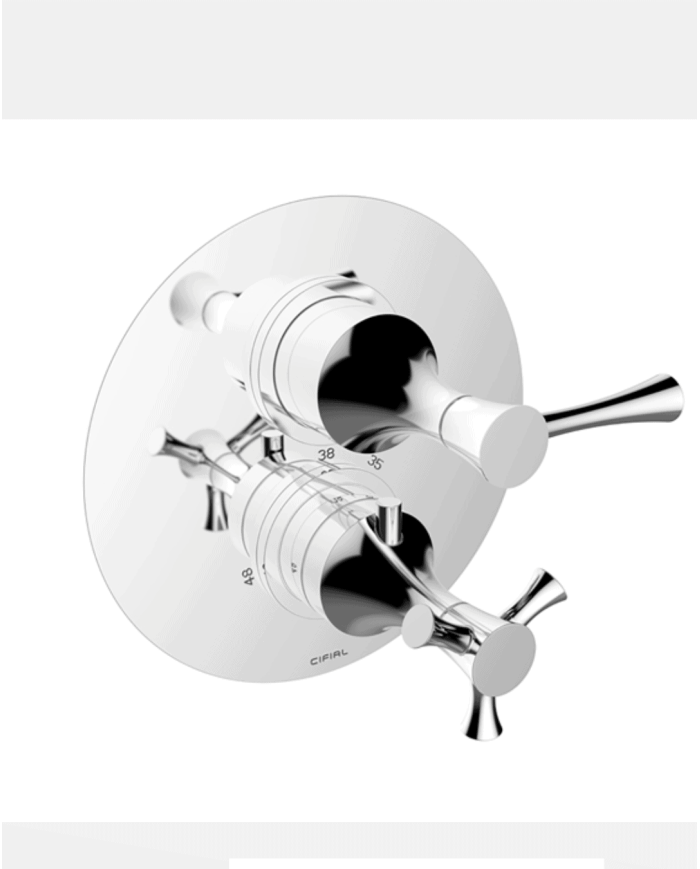 Thermostatique mural 2 sorties L-Spout Cifial