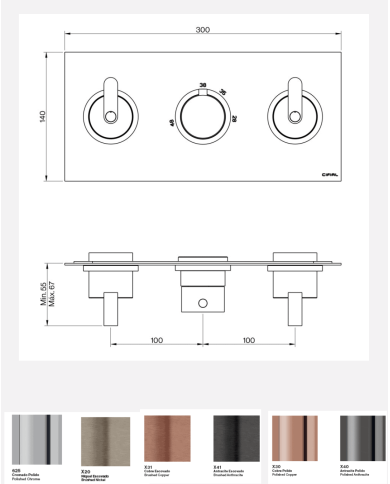 mélangeur thermostatique cifial | M3 encastrable sol