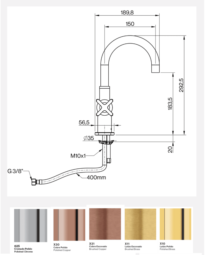Mitigeur monotrou lavabo TX300 - Cifial