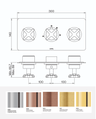 Mitigeur douche horizontal thermostatique TX300 - Cifial